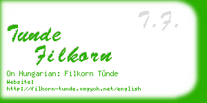 tunde filkorn business card